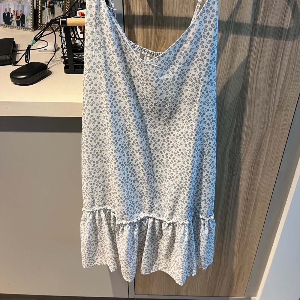 White flounce dress